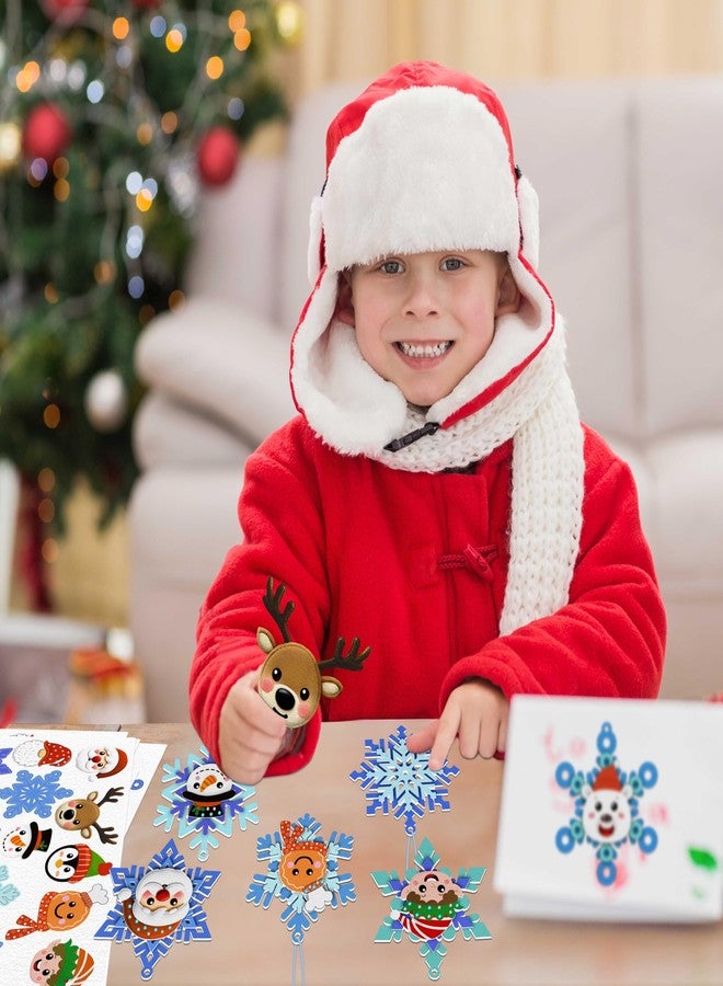 80UncleKimby 30pcs Christmas Winter Crafts for Kids - DIY Snowflake Felt Ornament Kit for Holiday Party, Classroom Arts and Craft Kits Bulk - Image 2